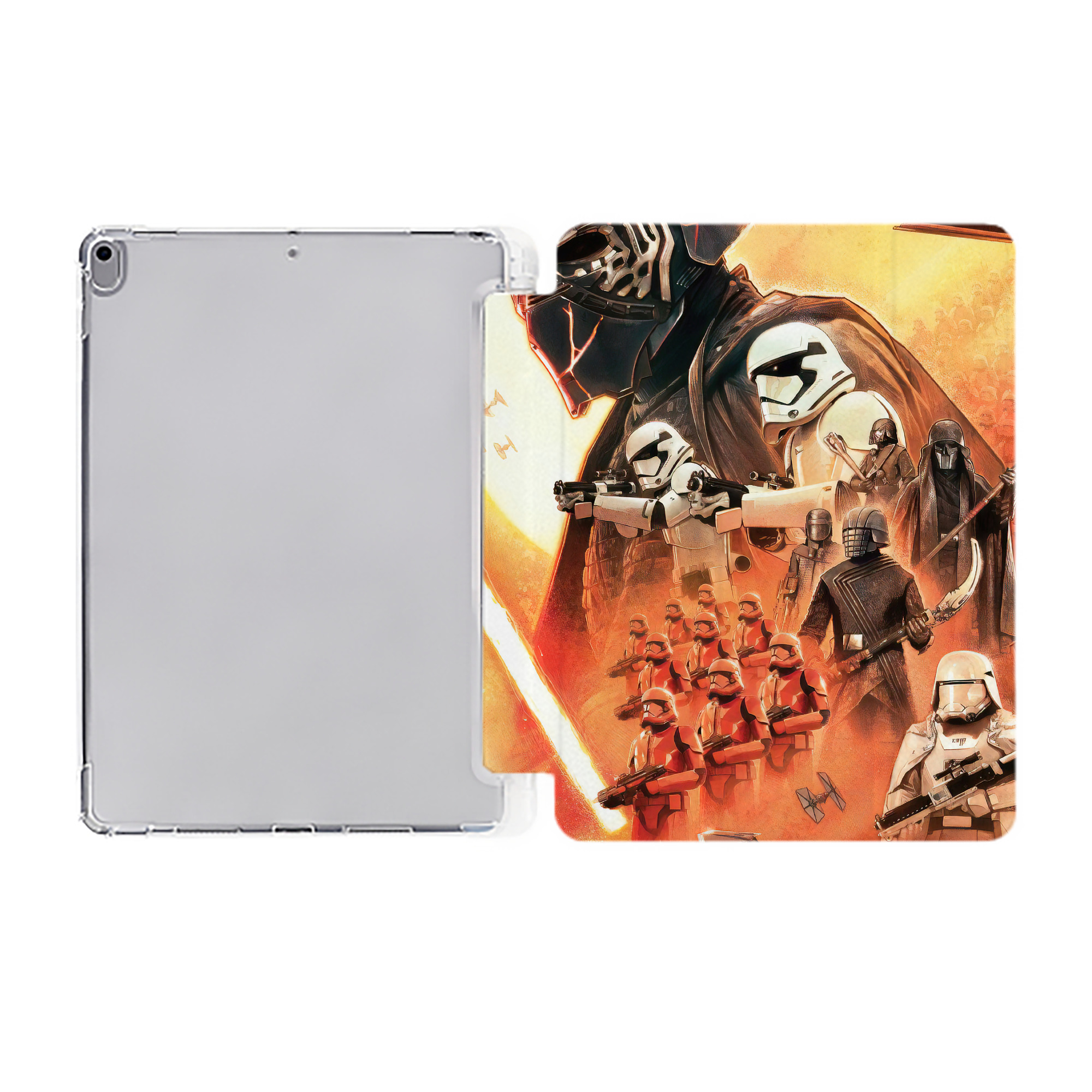 （画像用） スター・ウォーズ Star Wars IPad ケース ペン収納付き 三つ折りスタンド PUレザー×シリコン 対応機種9.5/10.5/10.9インチ